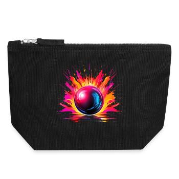 Bowling - Canvas Zip Pouch 18 x 19 cm - black - Front