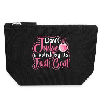 Nail Designer Nail Designer Cosmetics Nail Salon - Canvas Zip Pouch 18 x 19 cm - black - Front