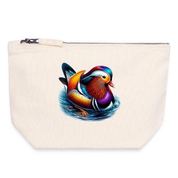 Mandarin duck - Canvas Zip Pouch 18 x 19 cm - nature - Front