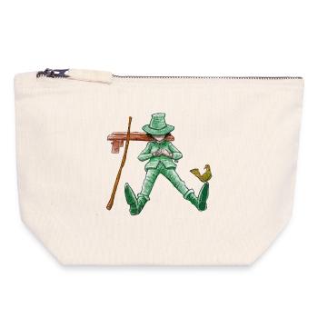 A nap for the green wanderer "GreenVagrant" - Canvas Zip Pouch 18 x 19 cm - nature - Front