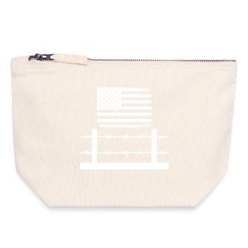 Barbed Wire America - Canvas Zip Pouch 18 x 19 cm - nature - Front