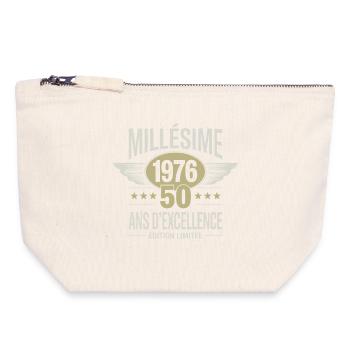 Vintage 1976 50 Years of Excellence Limited Edition - Canvas Zip Pouch 18 x 19 cm - nature - Front