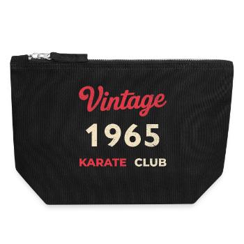 Millésime 1964 – Année de naissance rétro du Karate Club - Pochette zippée en toile 18 x 19 cm - noir - Devant