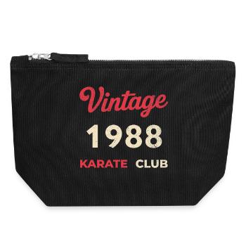 Millésime 1988 – Année de naissance rétro du Karate Club - Pochette zippée en toile 18 x 19 cm - noir - Devant