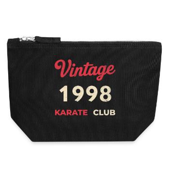 Vintage 1998 – Année de naissance rétro du Karate Club - Pochette zippée en toile 18 x 19 cm - noir - Devant