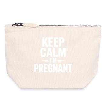 Keep Calm I'm Pregnant - Canvas Zip Pouch 18 x 19 cm - nature - Front