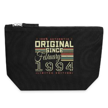 Awesome since February 1994 - Canvas Zip Pouch 18 x 19 cm - black - Front