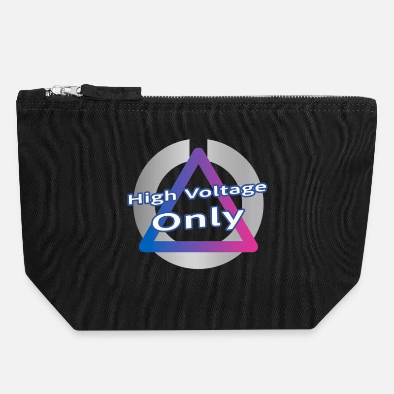 Electro Neon - Canvas Zip Pouch 18 x 19 cm - black