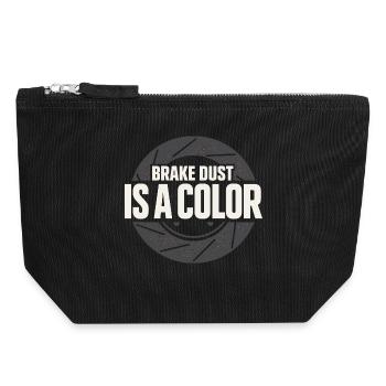 Track Day Brake Dust Hpde Track Car Autocross - Canvas Zip Pouch 18 x 19 cm - black - Front