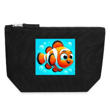Clownfish - Canvas Zip Pouch 18 x 19 cm - black - Front