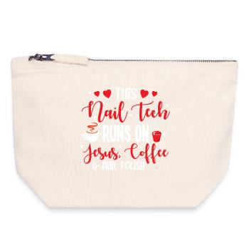 Nail Designer Nail Designer Cosmetics Nail Salon - Canvas Zip Pouch 18 x 19 cm - nature - Front