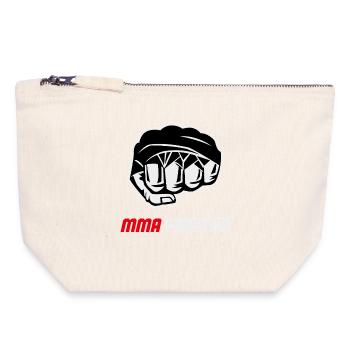 Combat de combat de combattant MMA à la poing - Pochette zippée en toile 18 x 19 cm - blanc naturel - Devant