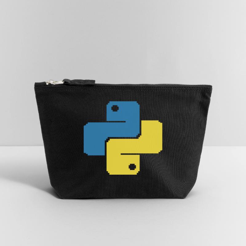 Python Pixelart Canvas Reißverschluss-Täschchen (18 x 19 cm)