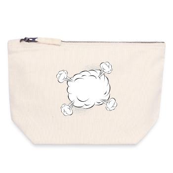 Empty comic fight cloud for your own texts & motifs - Canvas Zip Pouch 18 x 19 cm - nature - Front