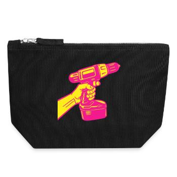 DIY Pop Art - Pochette zippée en toile 18 x 19 cm - noir - Devant