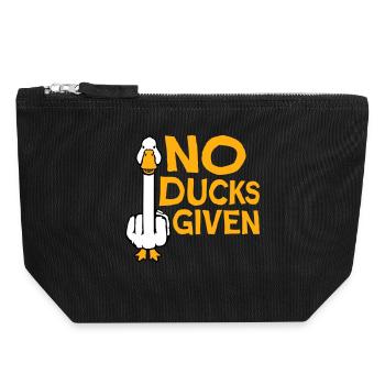 Gans No Ducks Given Mittelfinger Freche Ente Cool - Canvas Reißverschluss-Täschchen (18 x 19 cm) - Schwarz - Vorne