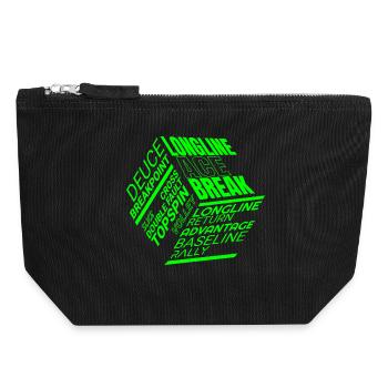 Glossaire du tennis de l’avantage au retour - Pochette zippée en toile 18 x 19 cm - noir - Devant