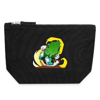 Fumer de l'herbe, pas des cigarettes - Pochette zippée en toile 18 x 19 cm - noir - Devant
