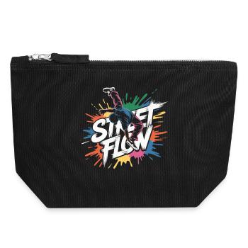 Streetdance Beat – Urban DJ Music Design - Pochette zippée en toile 18 x 19 cm - noir - Devant