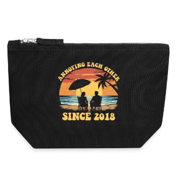 Mutual annoyance since 2018 anniversary - Canvas Zip Pouch 18 x 19 cm - black - Front
