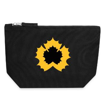 Yellow-black Skellefteå - Canvas Zip Pouch 18 x 19 cm - black - Front