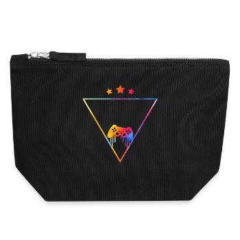 Vedette du jeu vidéo - Pochette zippée en toile 18 x 19 cm - noir - Devant