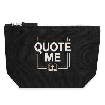  Quote Me Christliche Bibelzitate Glaube Bibel - Canvas Reißverschluss-Täschchen (18 x 19 cm) - Schwarz - Vorne