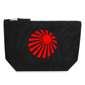 Martial-Arts-Logo der roten japanischen Sonne - Canvas Reißverschluss-Täschchen (18 x 19 cm) - Schwarz - Vorne