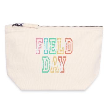 Colorful Field Day Lettering Graphic Design - Canvas Reißverschluss-Täschchen (18 x 19 cm) - Naturweiß - Vorne