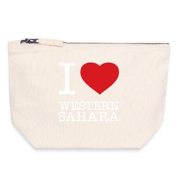 I love Western Sahara - Canvas Zip Pouch 18 x 19 cm - nature - Front