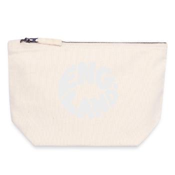 Engand Round Logo Printing Design - Canvas Zip Pouch 18 x 19 cm - nature - Front