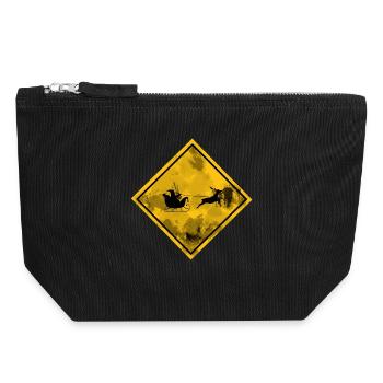 Slay crossing - Canvas Zip Pouch 18 x 19 cm - black - Front