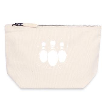 Bowling Drawing - Canvas Zip Pouch 18 x 19 cm - nature - Front