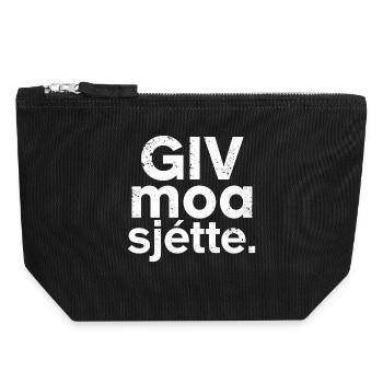 Giv moa sjette. Westflämisches Dialekthemd - Canvas Reißverschluss-Täschchen (18 x 19 cm) - Schwarz - Vorne