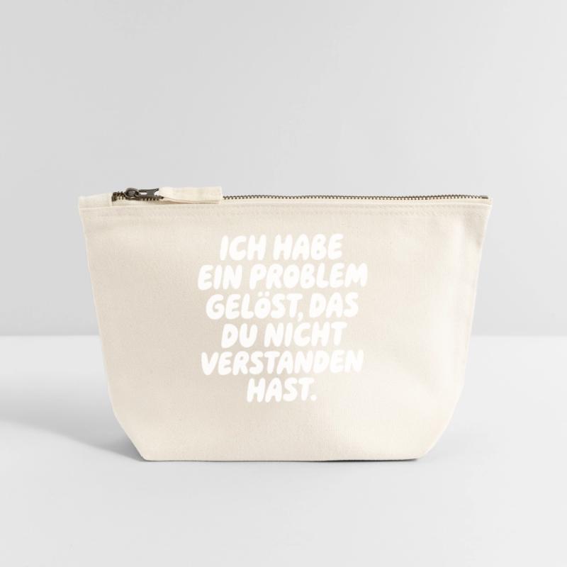 I solved a problem Saying Canvas Zip Pouch 18 x 19 cm