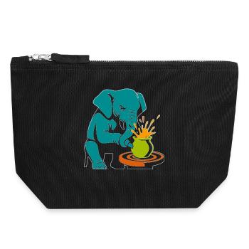 Trunk Master – Glaze Anarchy - Canvas Reißverschluss-Täschchen (18 x 19 cm) - Schwarz - Vorne