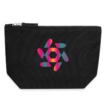 DESIGN. ART. GEEK. VINTAGE. GRAPHIQUE. AFRIQUE - Pochette zippée en toile 18 x 19 cm - noir - Devant