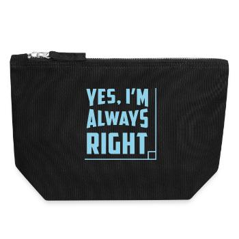 funny math teacher - Canvas Reißverschluss-Täschchen (18 x 19 cm) - Schwarz - Vorne