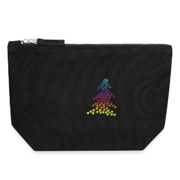 Sapin de Noël Rainbow Neon – Dots & Lights - Pochette zippée en toile 18 x 19 cm - noir - Devant