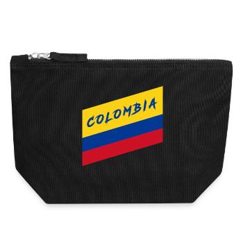 Kolumbien Nationalflagge / Geschenk Flagge Bogota - Canvas Reißverschluss-Täschchen (18 x 19 cm) - Schwarz - Vorne