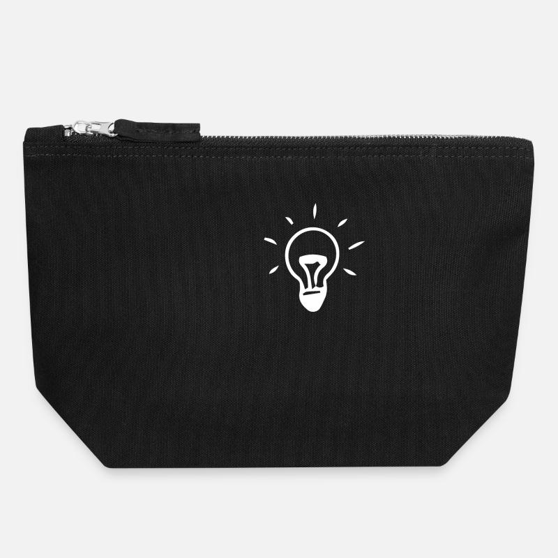 Idée - Pochette zippée en toile 18 x 19 cm - noir