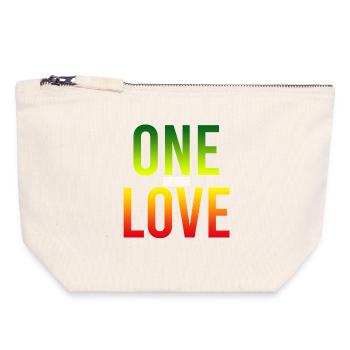 One Love Gradient: Unity in Color - Canvas Zip Pouch 18 x 19 cm - nature - Front