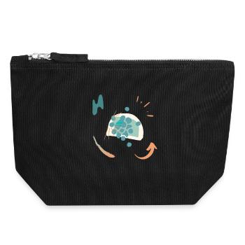 Casual design with color gradient - Canvas Zip Pouch 18 x 19 cm - black - Front