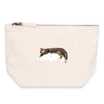 Nope cat - Canvas Zip Pouch 18 x 19 cm - nature - Front
