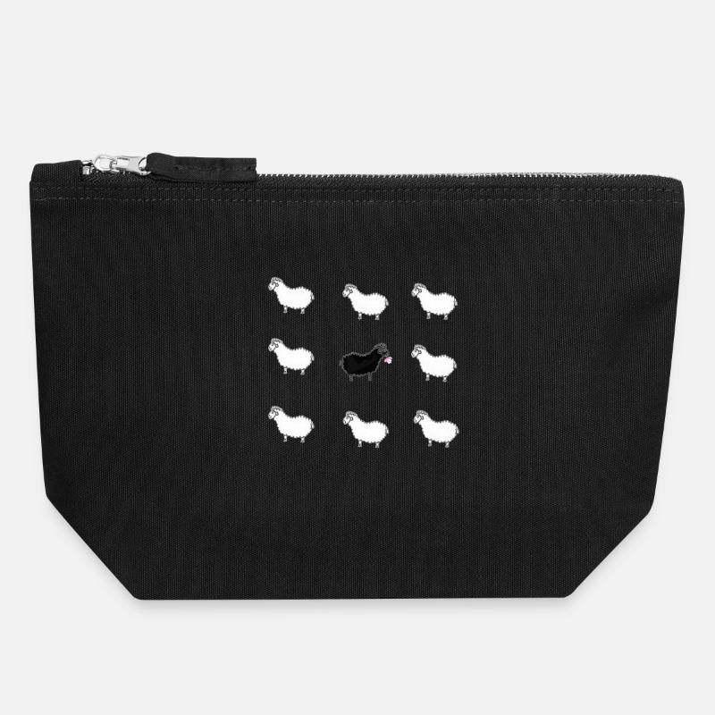 The black sheep. - Canvas Zip Pouch 18 x 19 cm - black