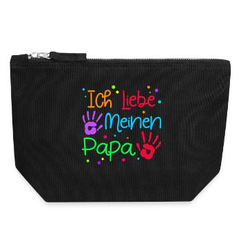 I Love Dad Favorite Dad Father's Day Best Dad - Canvas Zip Pouch 18 x 19 cm - black - Front