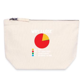 Statement Game Game Gamer Gamer Gamecker - Pochette zippée en toile 18 x 19 cm - blanc naturel - Devant