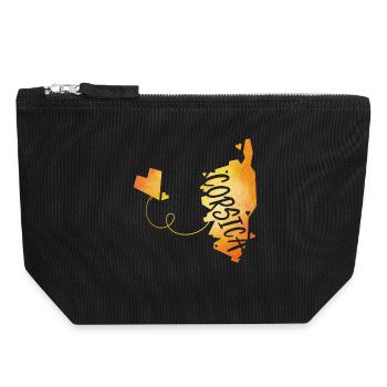 Corsica - Canvas Reißverschluss-Täschchen (18 x 19 cm) - Schwarz - Vorne