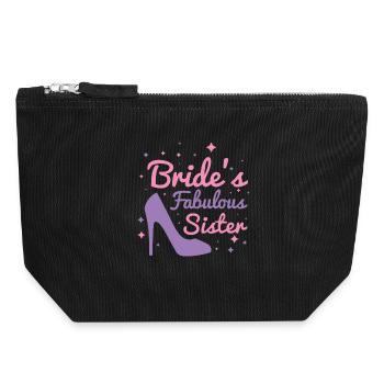 Bride’s Fabulous Sister - Canvas Zip Pouch 18 x 19 cm - black - Front