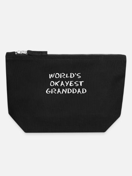 Opa Großvater Großpapa Statement - Canvas Reißverschluss-Täschchen (18 x 19 cm) - Schwarz